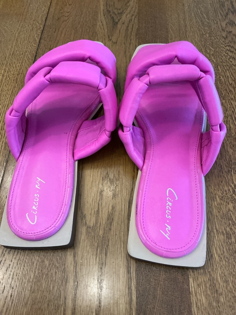 Sam Edelman Hot Pink Padded Slide Sandals - Picture 4 of 7